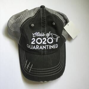 New Class of 2020 Quarantined Baseball Cap Trucker Hat Embroidered Gray White